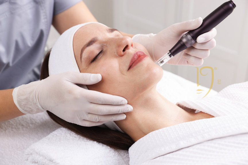 Dermatologist administering microneedling in DC